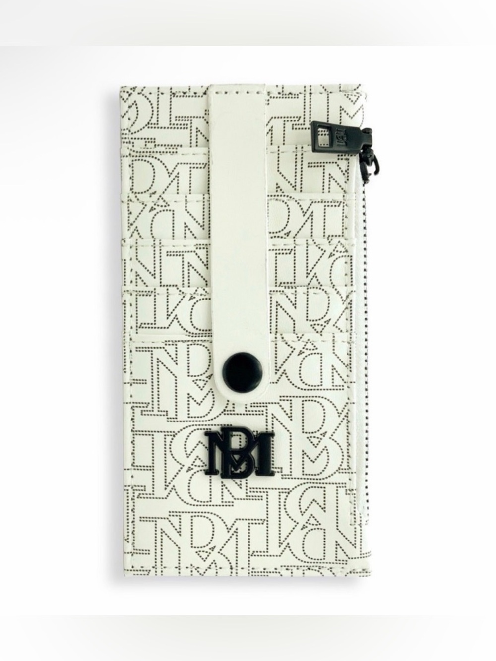 Badgley Mischka Beige Vegan Leather Card Holder